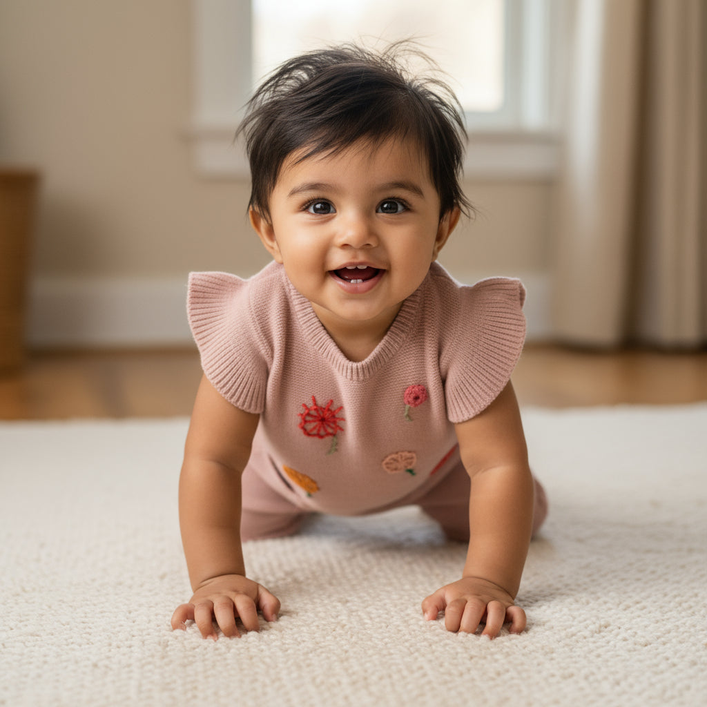 Wildflower Blush Knit Romper