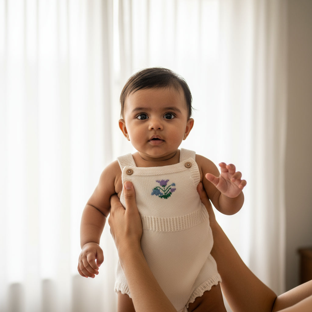 The Little Meadow Bloom Knit Bodysuit