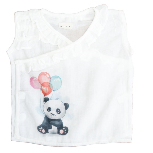 panda with balloon girls