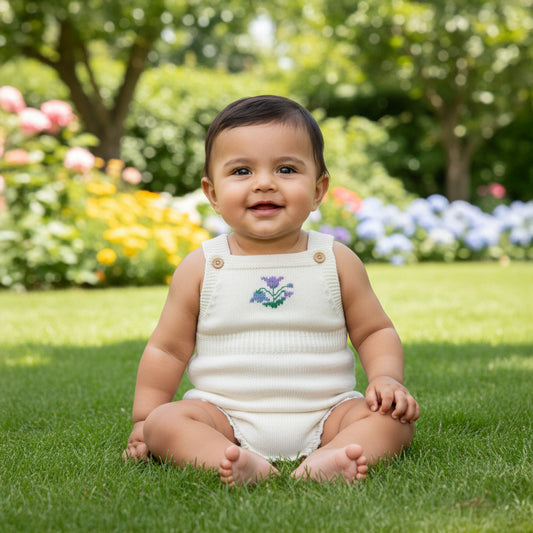 The Little Meadow Bloom Knit Bodysuit