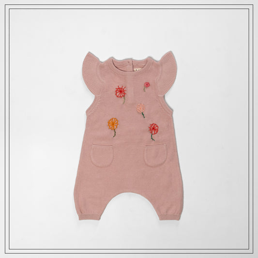 Wildflower Blush Knit Romper
