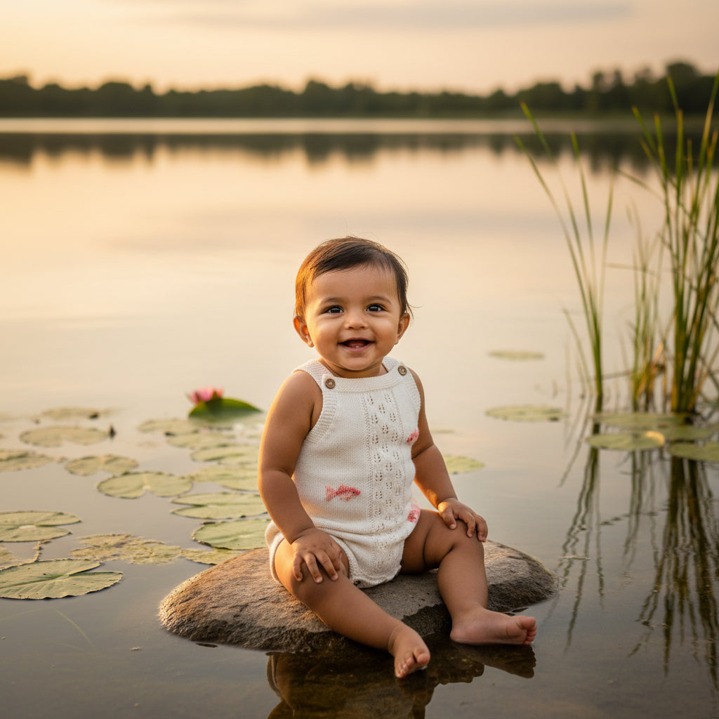 Little Reef knit Romper