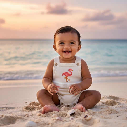 Flamingo Daydream Knit Romper