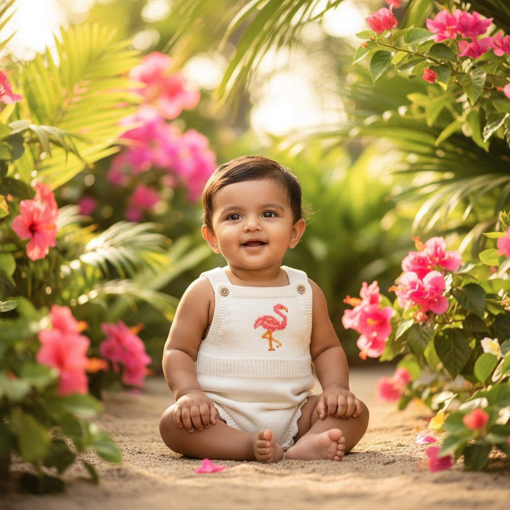 Flamingo Daydream Knit Romper