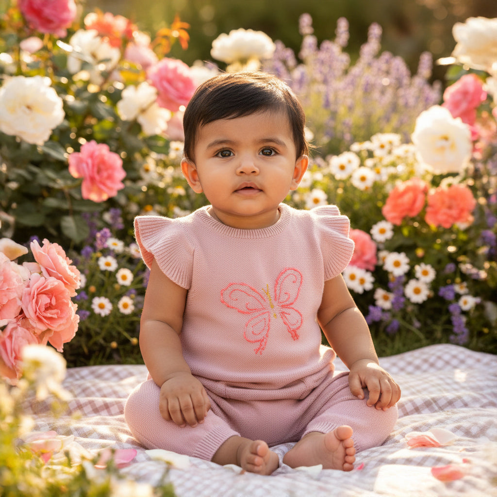 FlutterKiss Butterfly Knit Romper