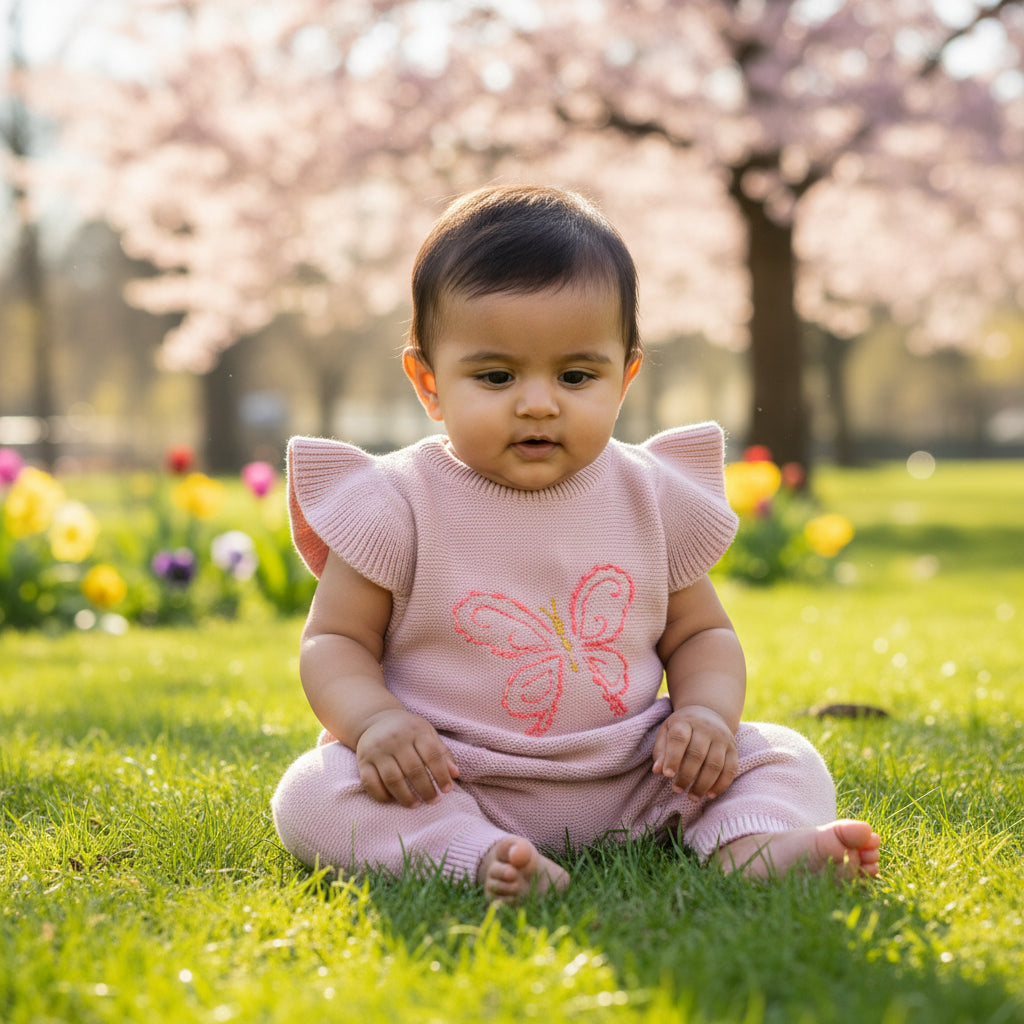 FlutterKiss Butterfly Knit Romper