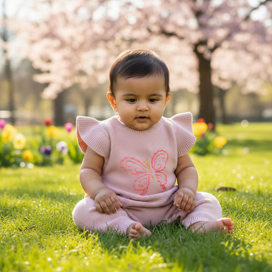 FlutterKiss Butterfly Knit Romper