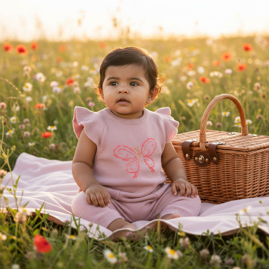 FlutterKiss Butterfly Knit Romper