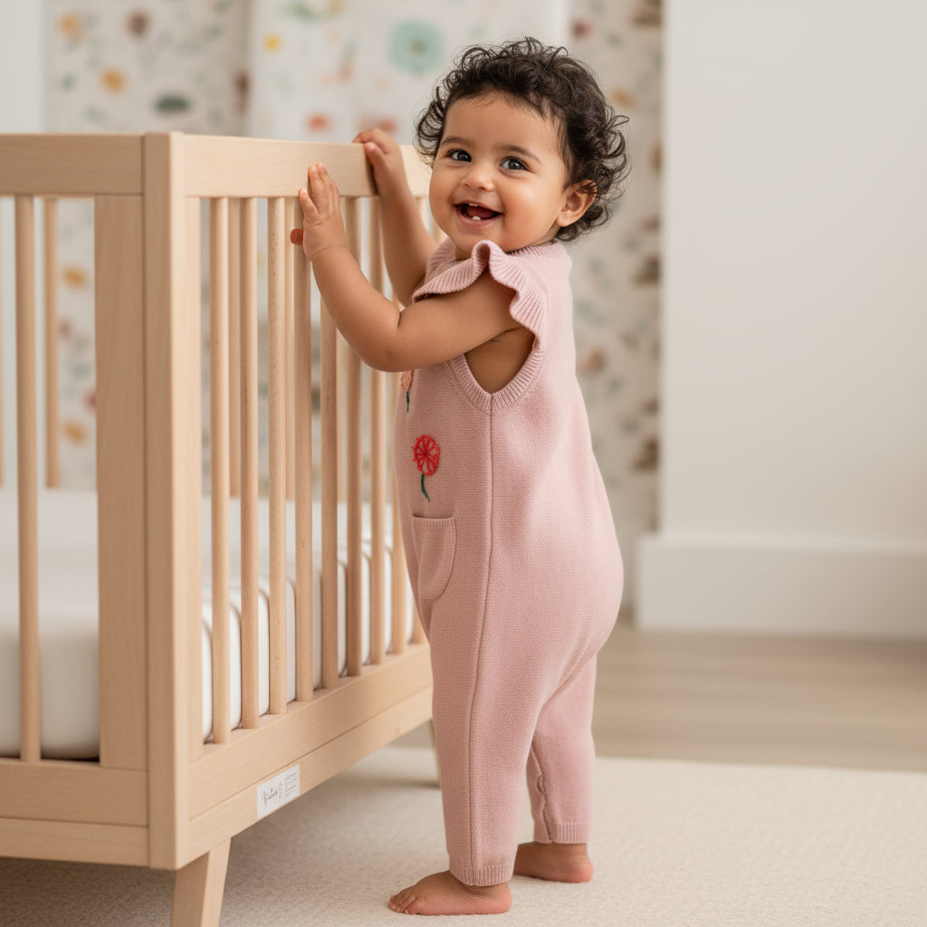 Wildflower Blush Knit Romper