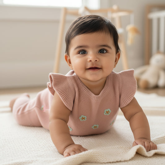 Petal Whisper Knit Romper