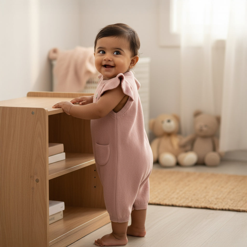 Petal Whisper Knit Romper