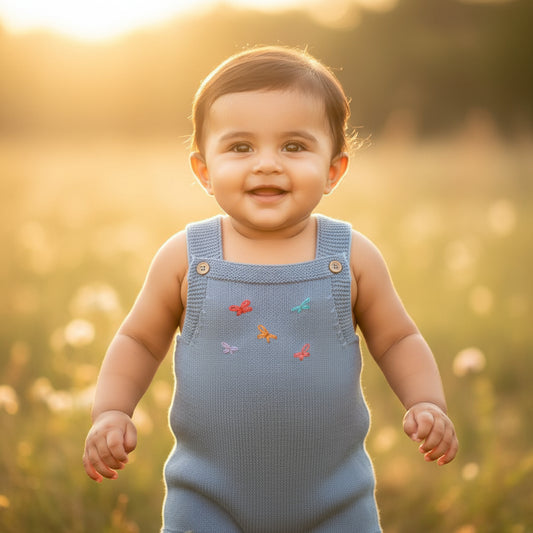 Flutter Sky Knit Romper