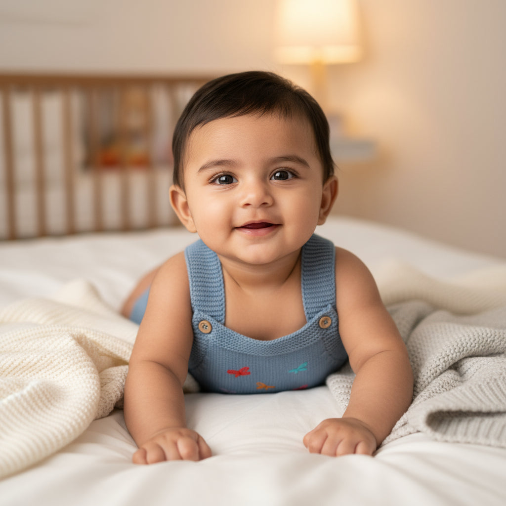 Flutter Sky Knit Romper