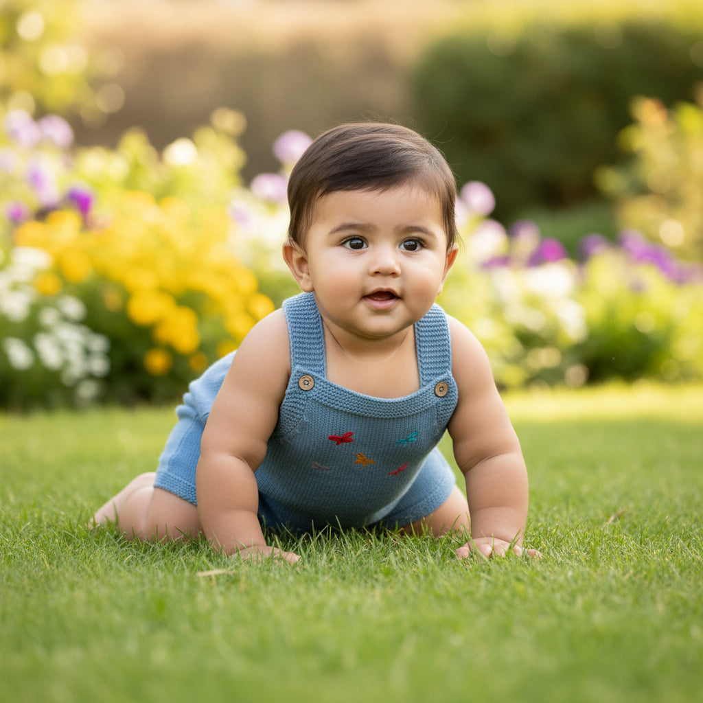 Flutter Sky Knit Romper