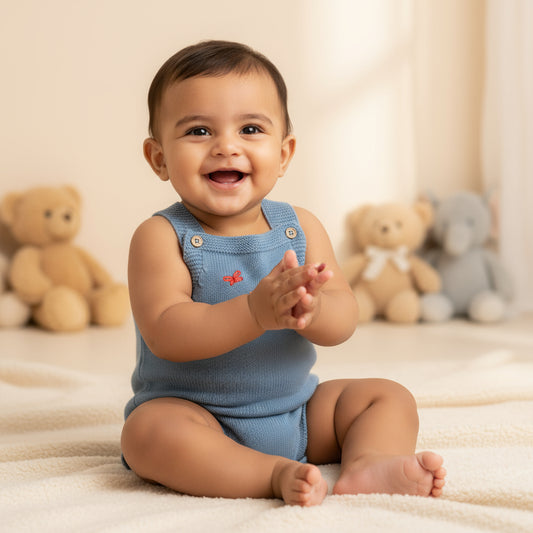 Flutter Sky Knit Romper